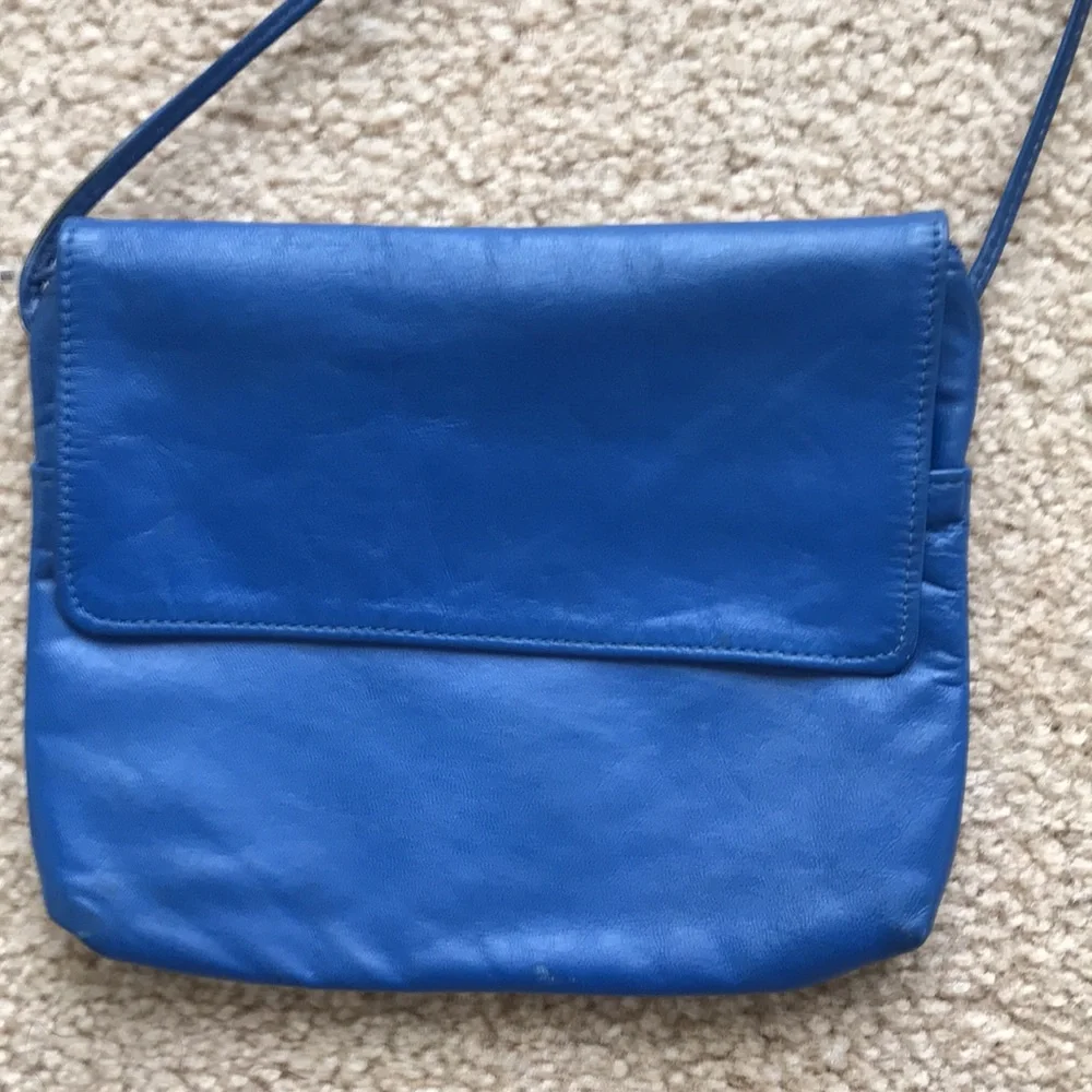 Blue Leather Mini Bag - Picture 2 of 6